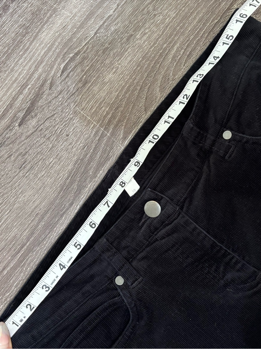 Eileen Fisher Organic Cotton Tencel Stretch Corduroy Pant Black Sz 10 Minimalist - Picture 7 of 9